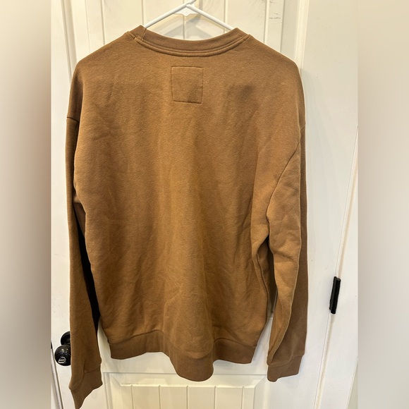 NWT Hollister Relaxed Fit Crewneck Pullover Sweatshirt Brown Tan Size L - Picture 2 of 5